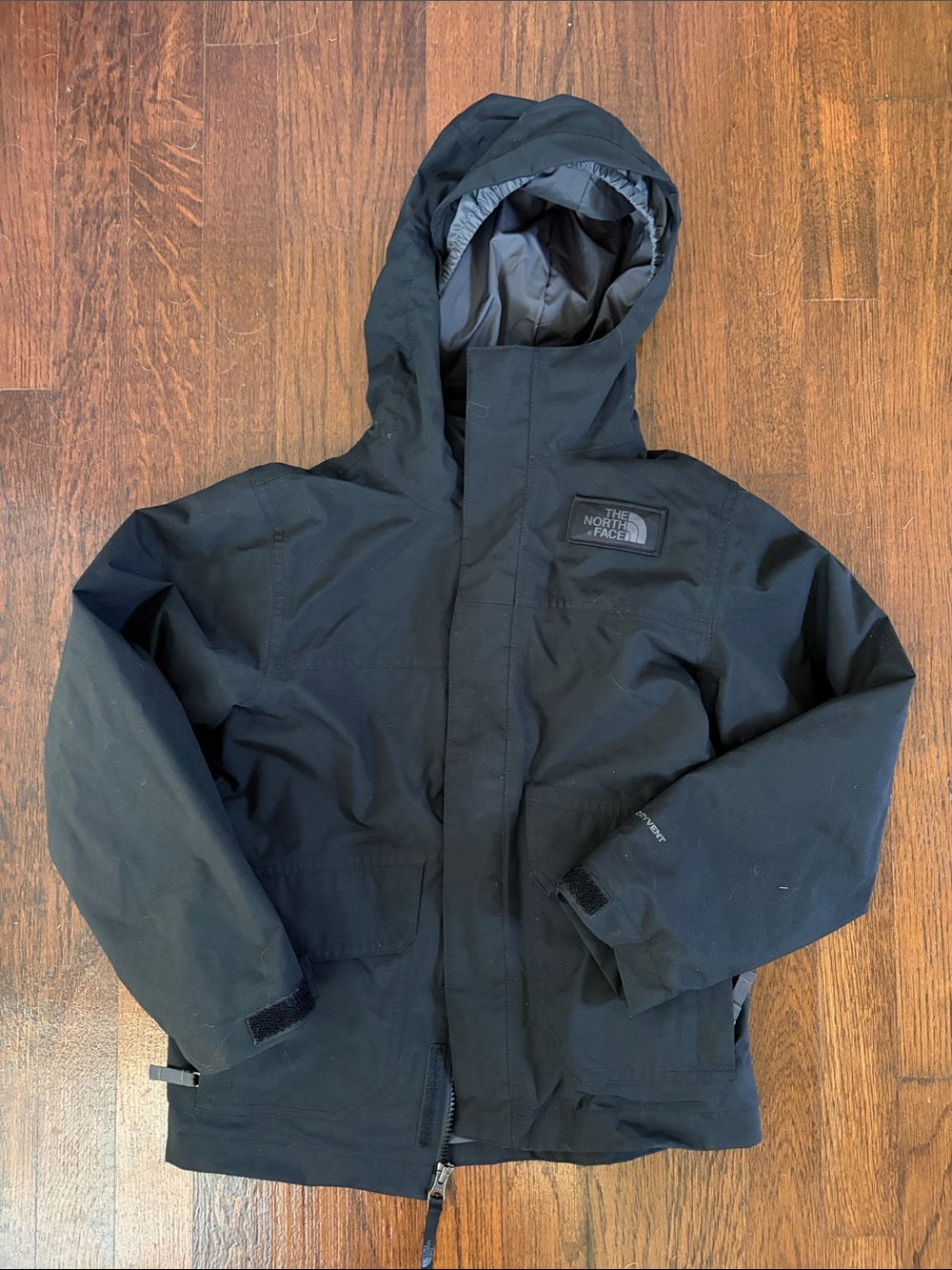The North Face Boys Black Hooded winter ski coat sz 10